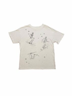 American Eagle Outfitters Cream Crew Neck Tee